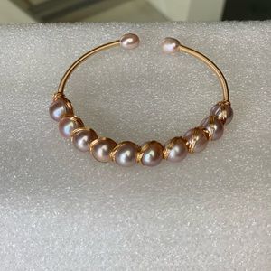 Natural Real Fresh Water Pearl Bracelet 14K gold plated *NEW*